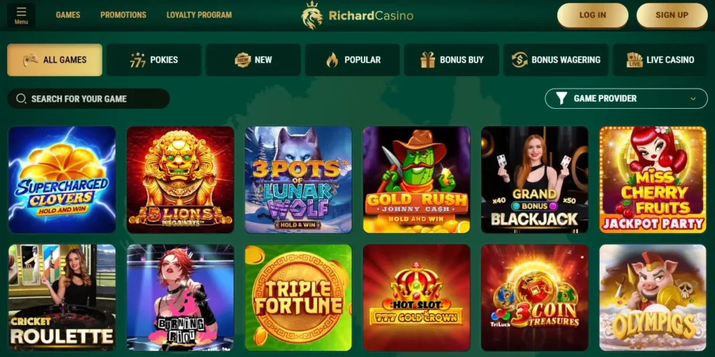 Pokies at Richard Online Casino